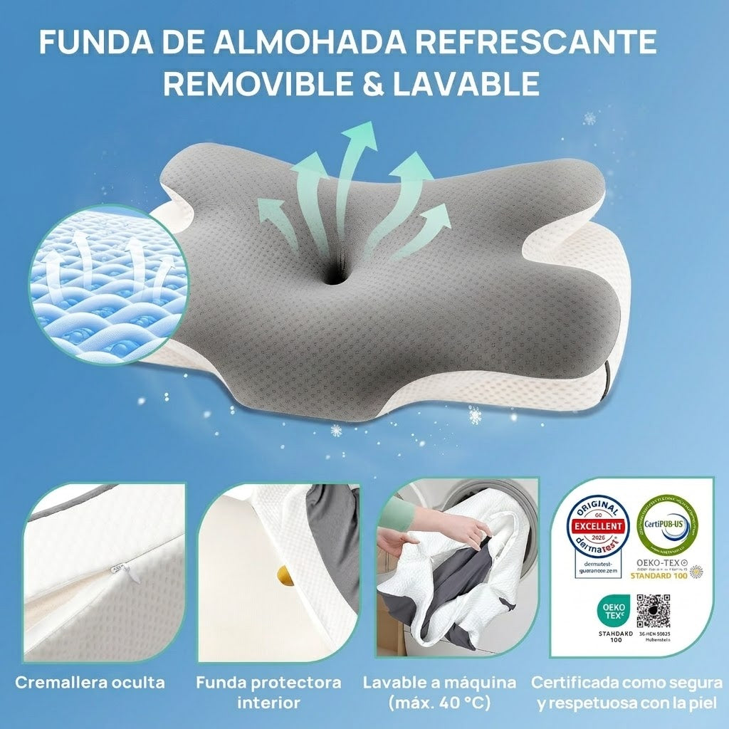 DESPIERTA SIN DOLOR NI RIGIDEZ CERVICAL – ALMOHADA TERAPÉUTICA