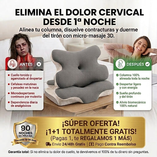 DESPIERTA SIN DOLOR NI RIGIDEZ CERVICAL – ALMOHADA TERAPÉUTICA